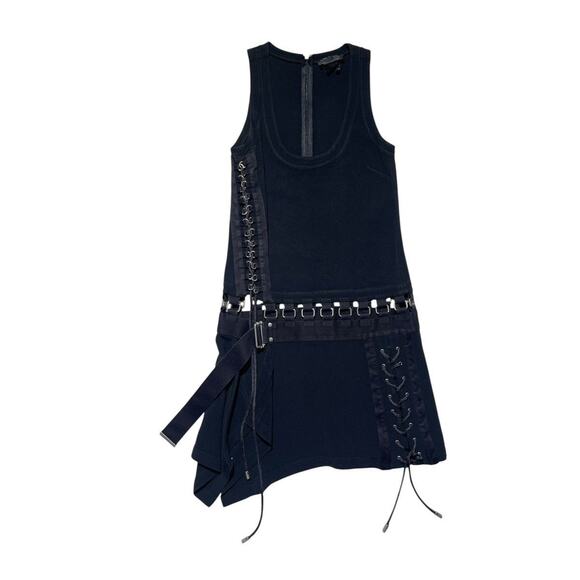 Bondage lace tie ring dress
